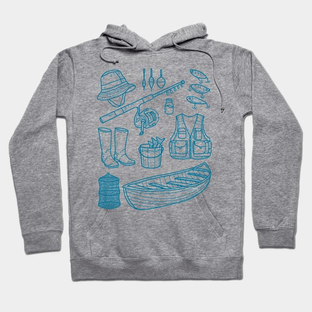 Fishing Time Hoodie by Tebscooler